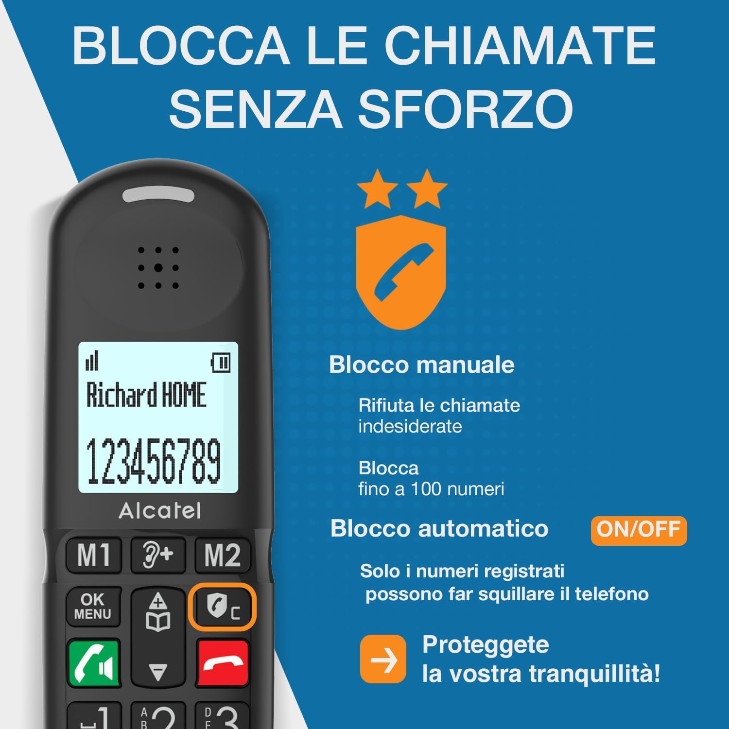 Alcatel XL685 Voice - Telefono Fisso Cordless DECT Senior - immagine 4