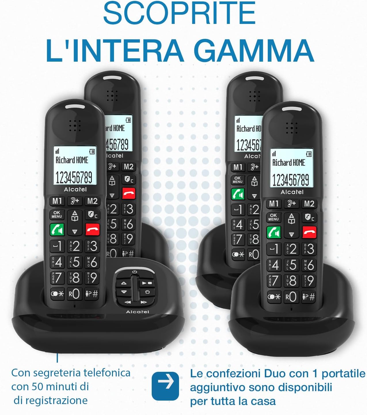 Alcatel XL685 Voice - Telefono Fisso Cordless DECT Senior - immagine 5