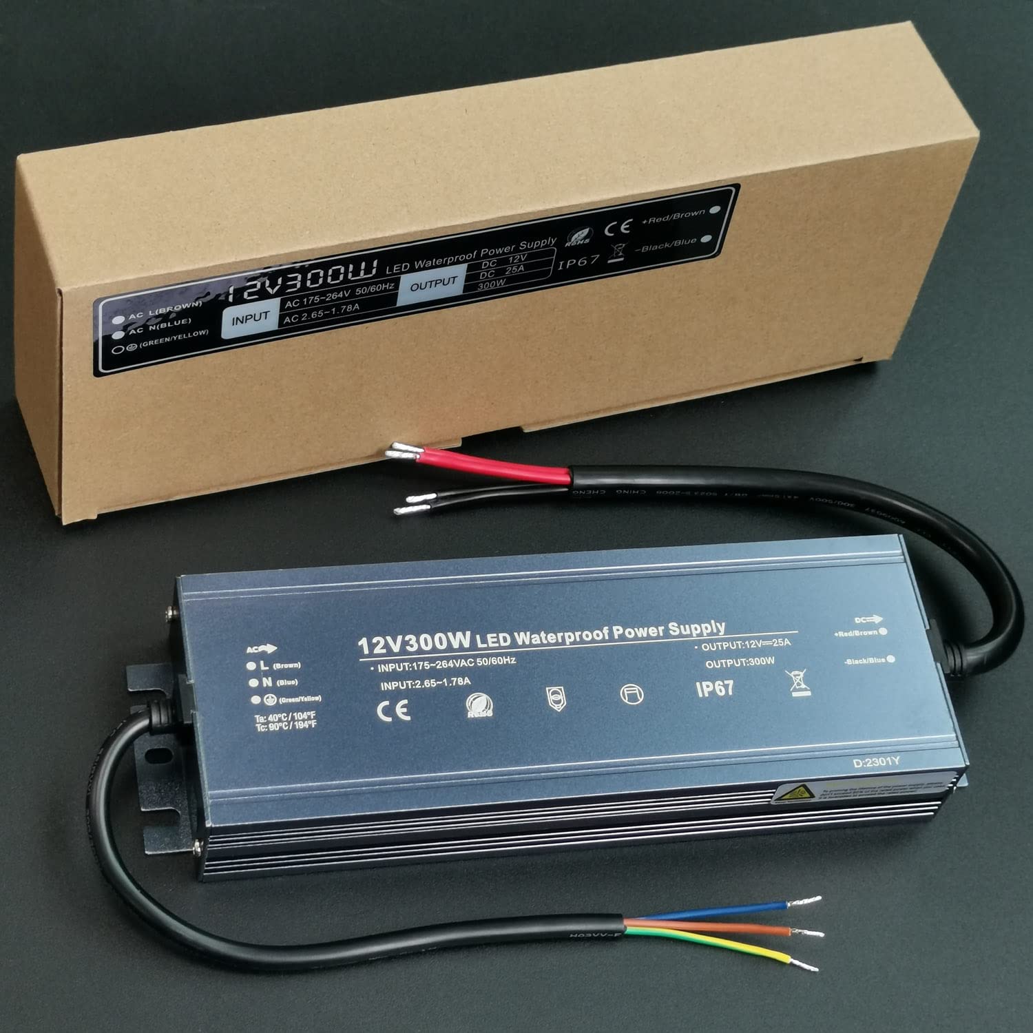 Alinana Alimentatore 12V 300W Impermeabile IP67 - immagine 3