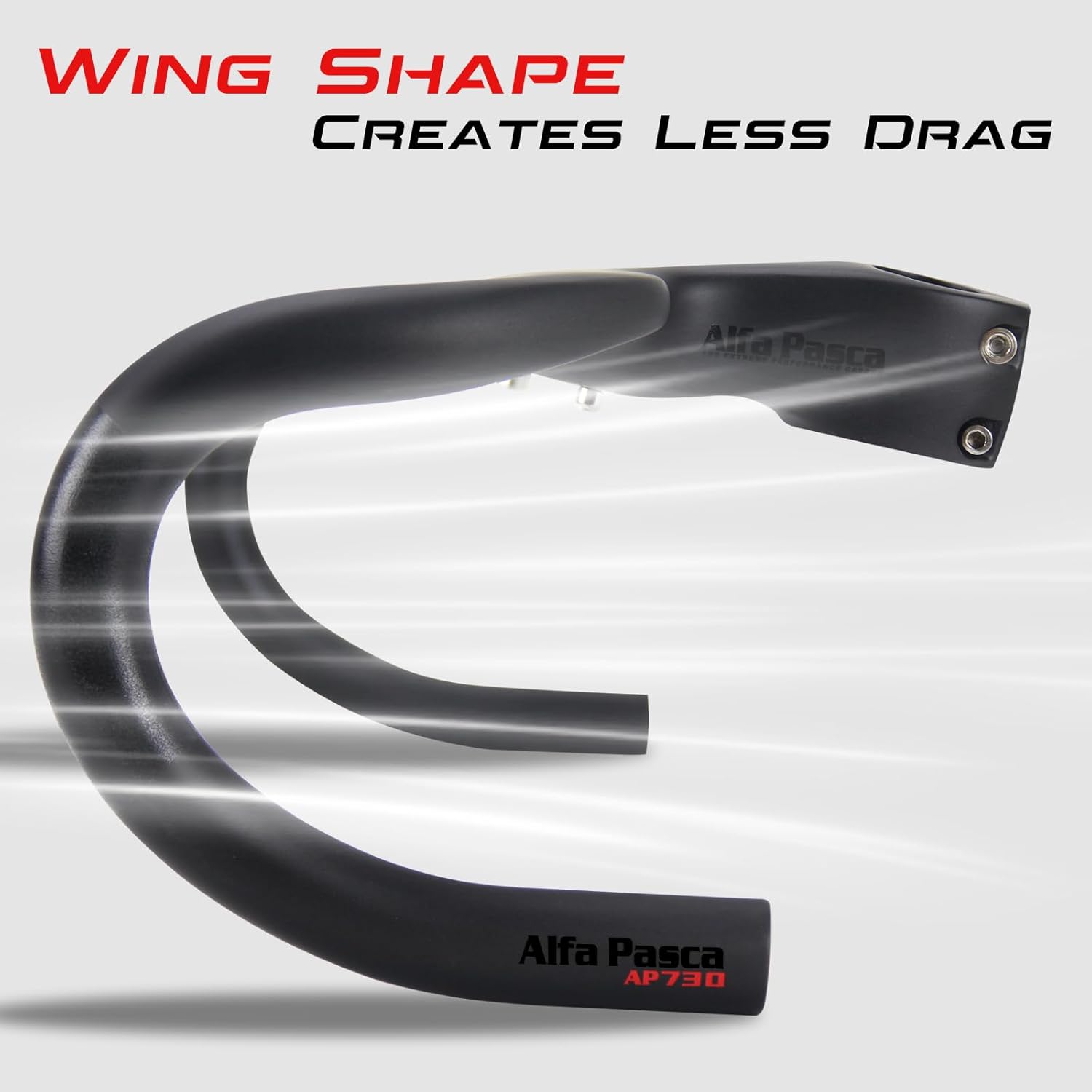 Alfa Pasca Manubrio Bici Corsa Aero Carbonio 440*90mm - immagine 5