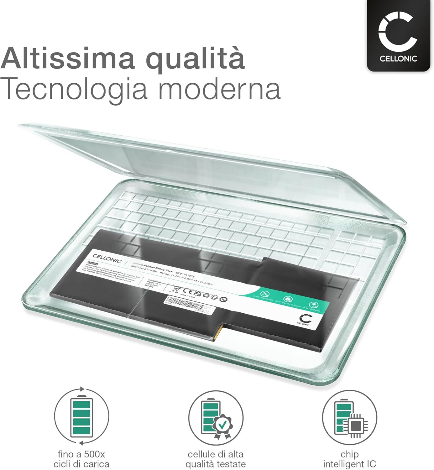 CELLONIC Batteria Compatibile MSI Thin GF63 4300mAh - immagine 5