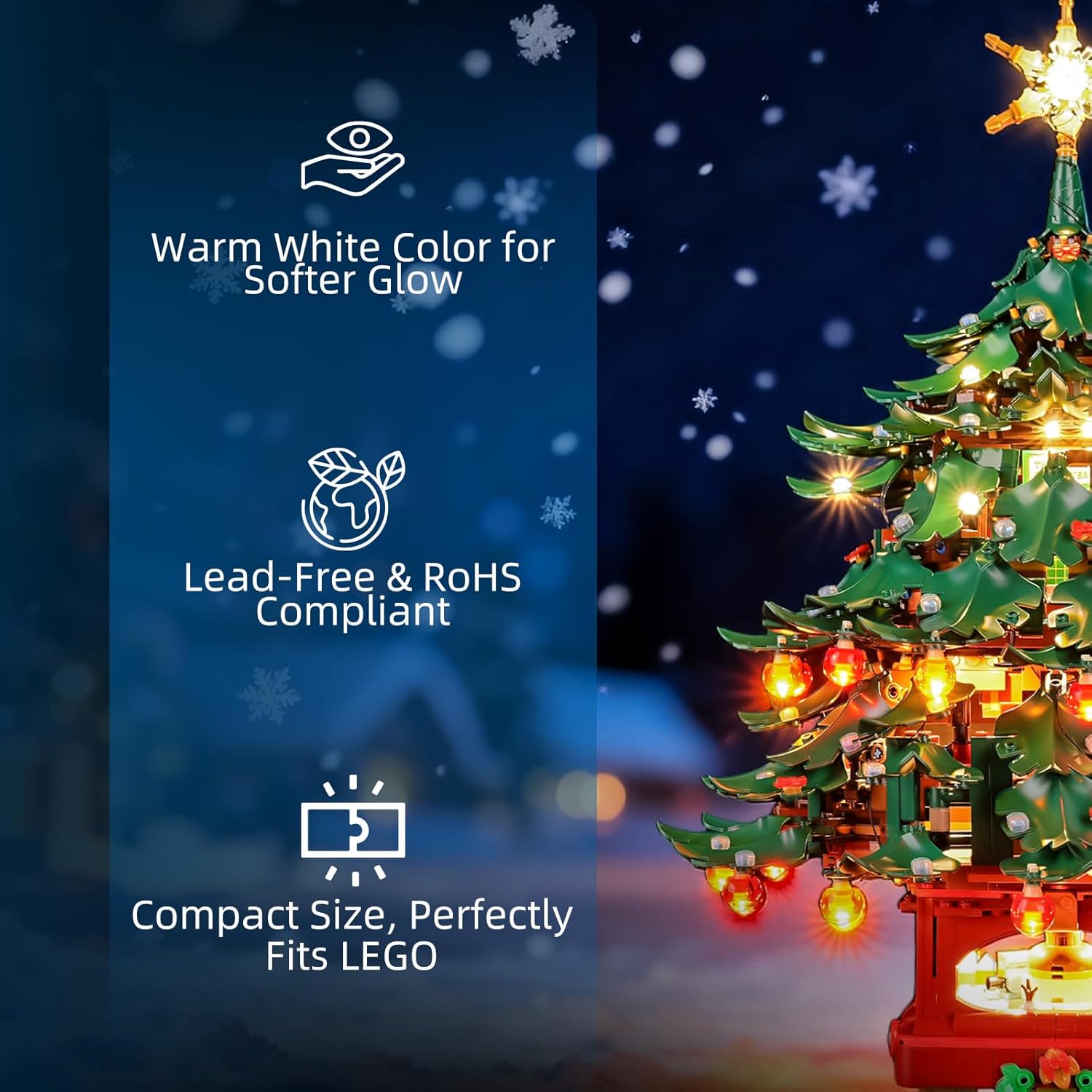 Yeabricks Luce LED per Lego-41843 Albero di Natale - immagine 3