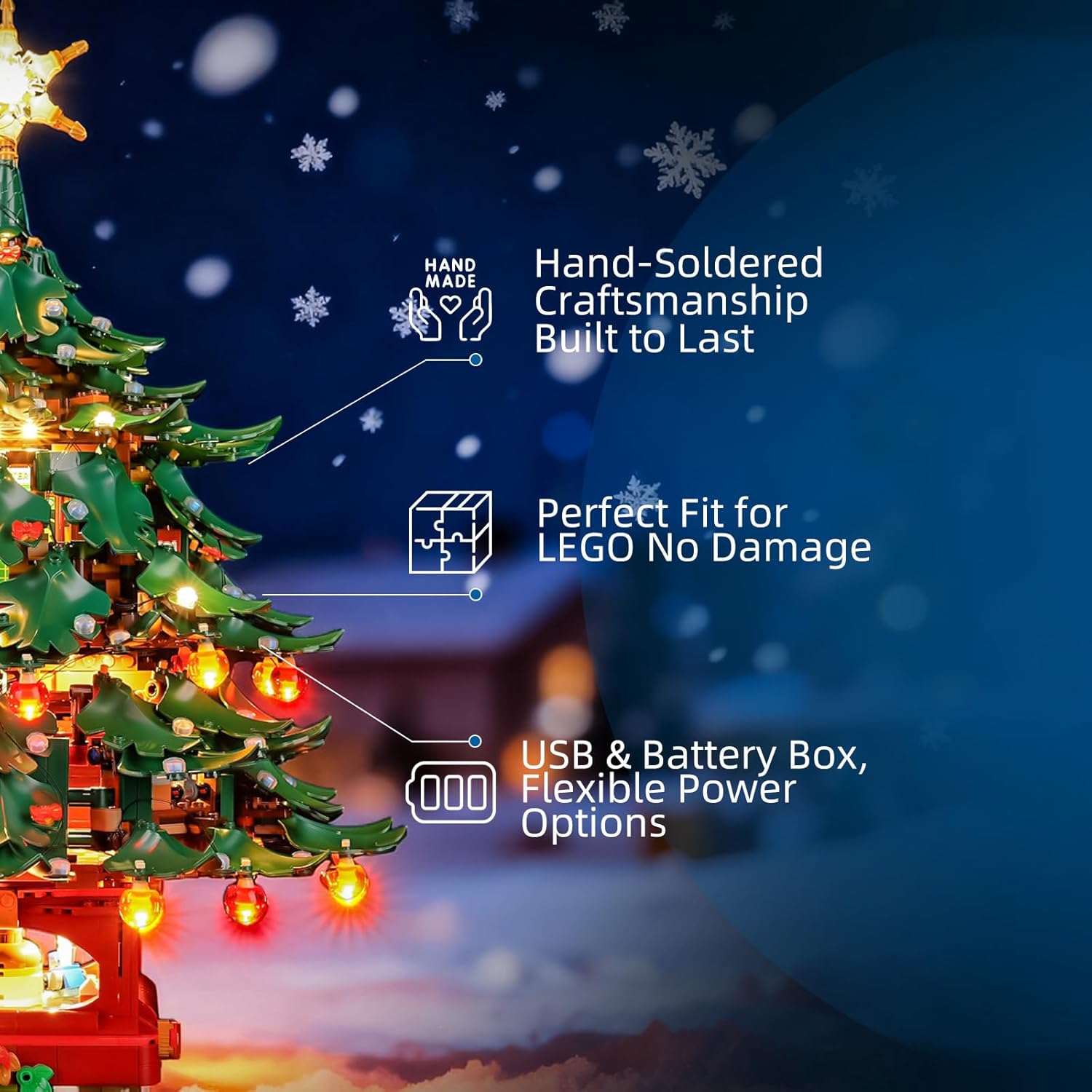 Yeabricks Luce LED per Lego-41843 Albero di Natale - immagine 4