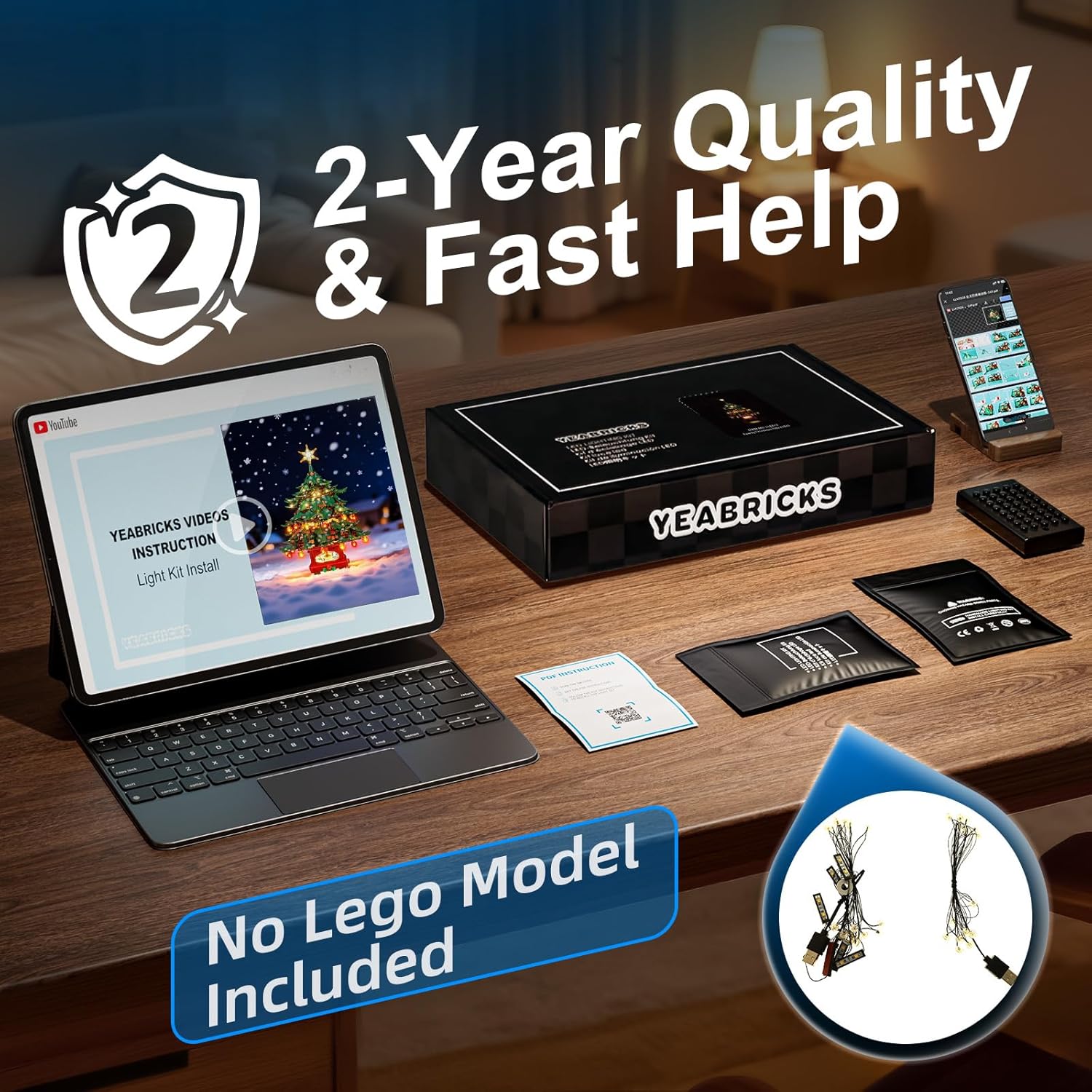 Yeabricks Luce LED per Lego-41843 Albero di Natale - immagine 5