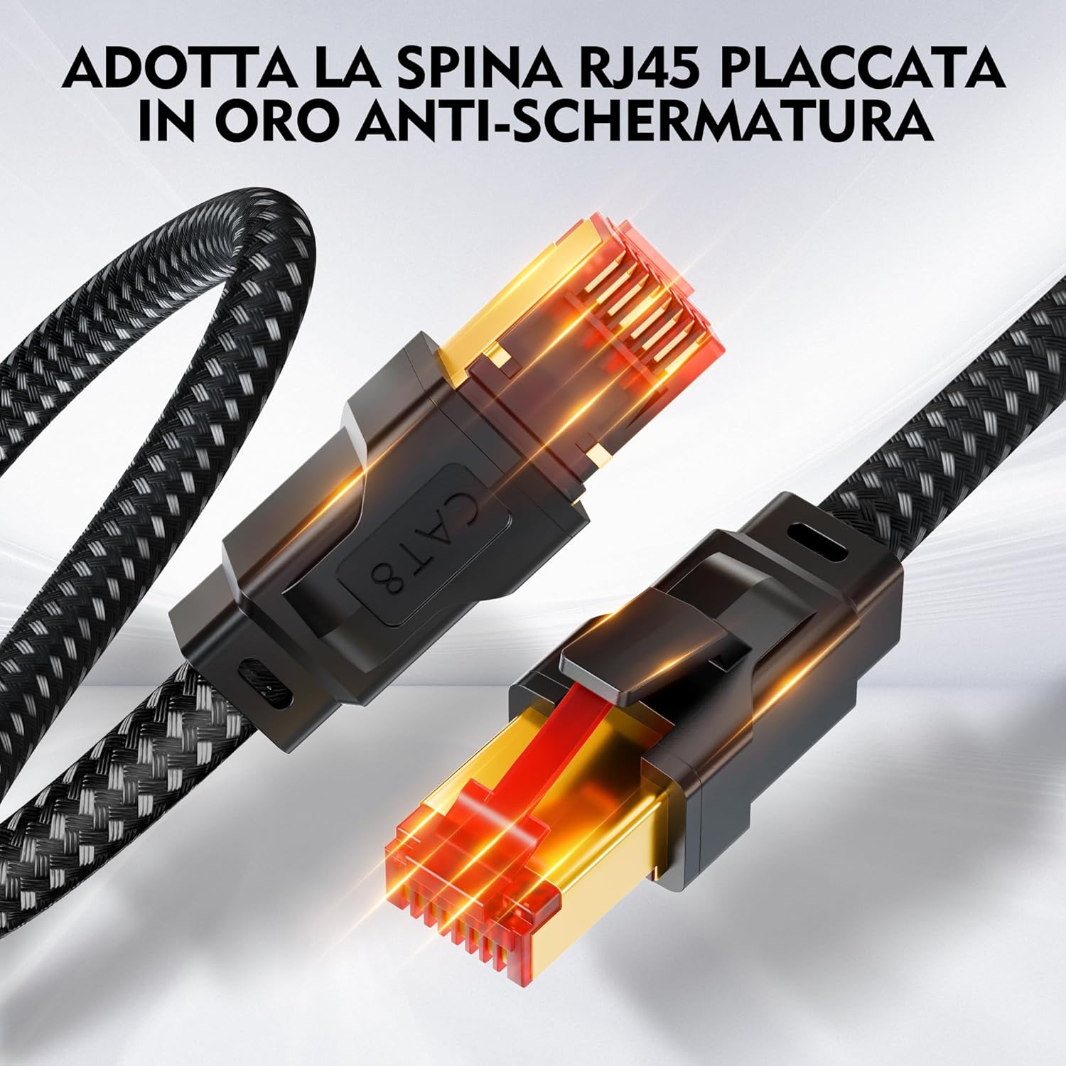 Cavo Ethernet Cat 8 da 30 Metri 40Gbps 2000Mhz - immagine 3