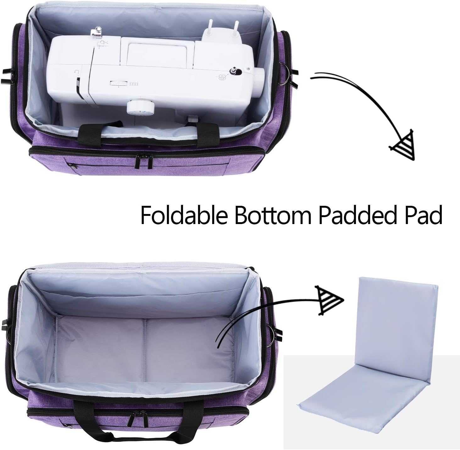 Luxja Borsa per Macchina da Cucire, Viola - immagine 2