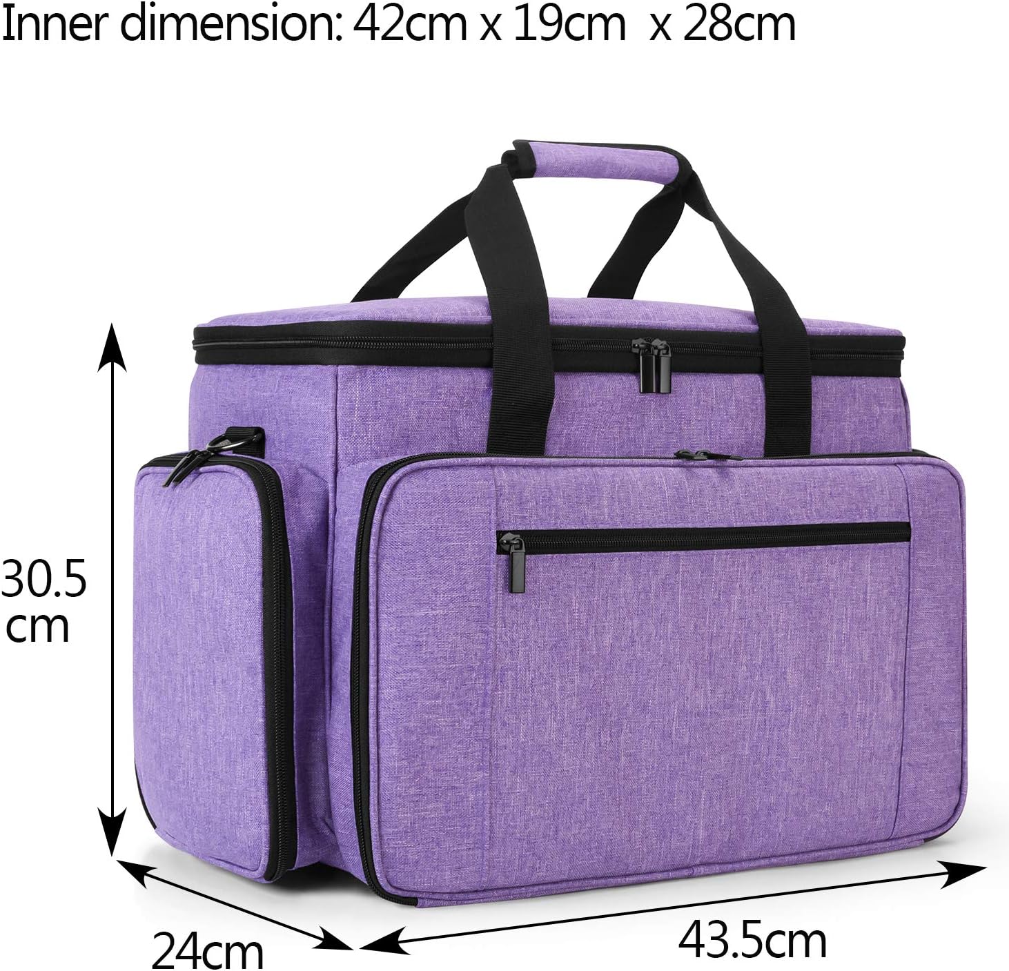 Luxja Borsa per Macchina da Cucire, Viola - immagine 6