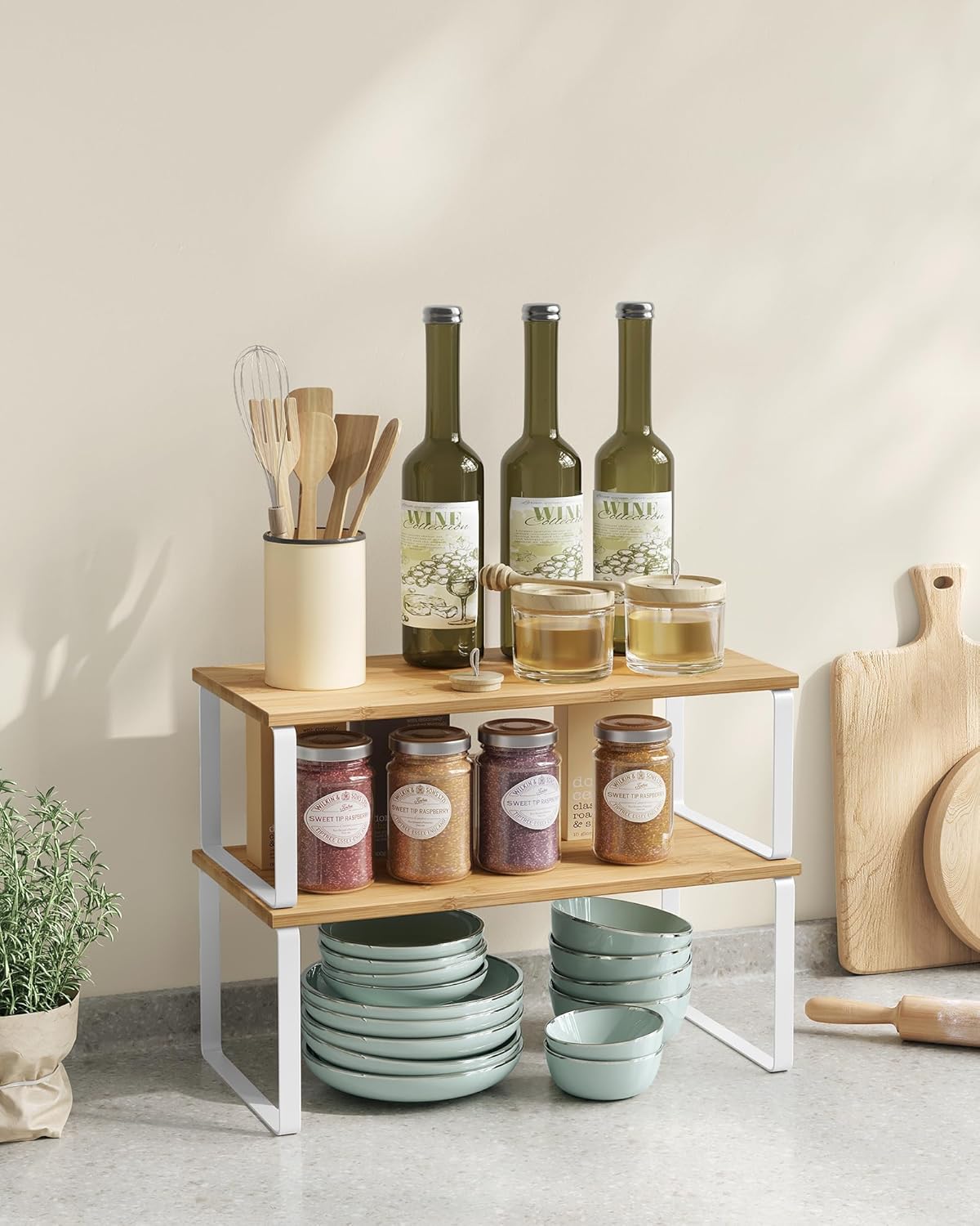 SONGMICS Organizzatori da Cucina - Set 4 Scaffali da Banco - immagine 2