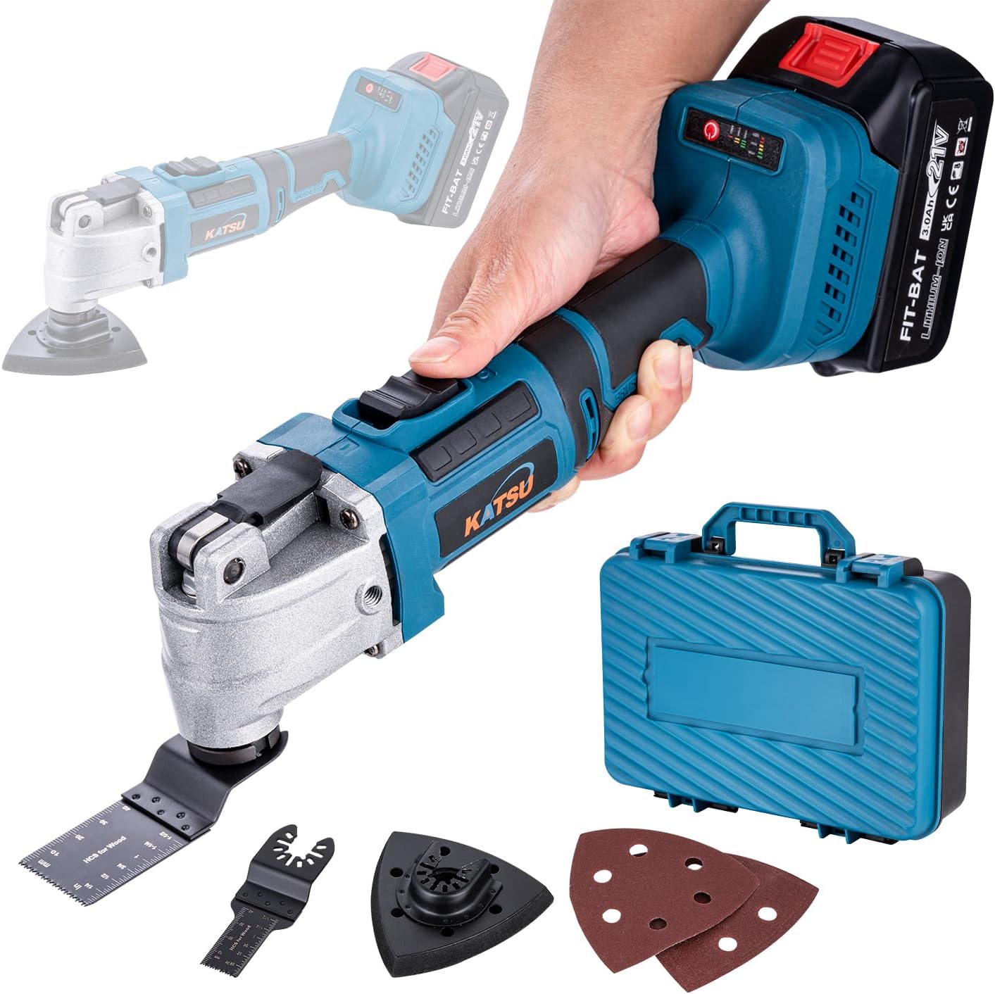 KATSU FIT-BAT 21V Utensile Multifunzione Oscillante