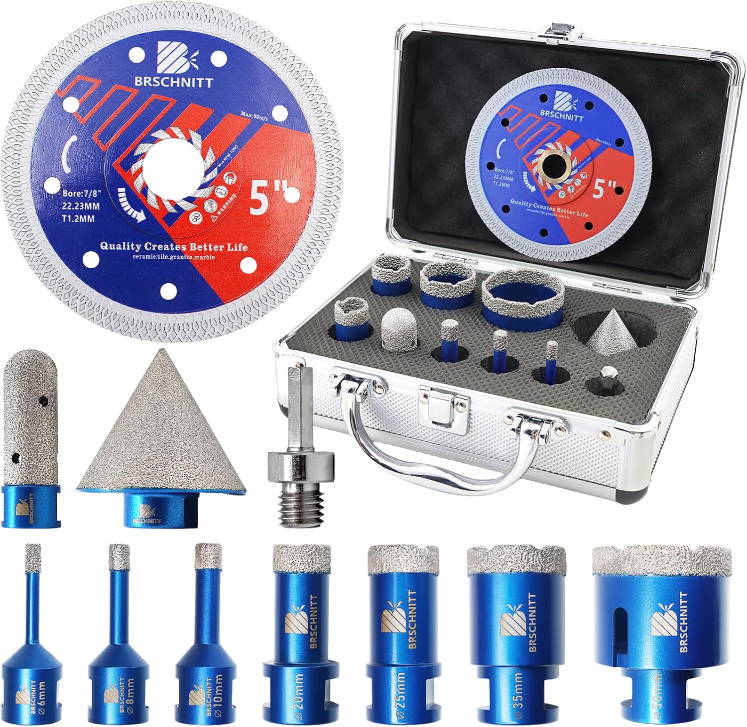 Punta per Trapano Diamantata Set 6-50mm