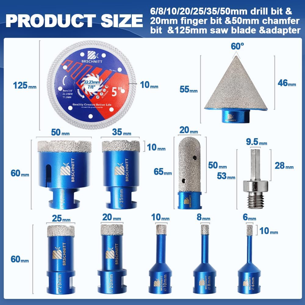 Punta per Trapano Diamantata Set 6-50mm - immagine 2