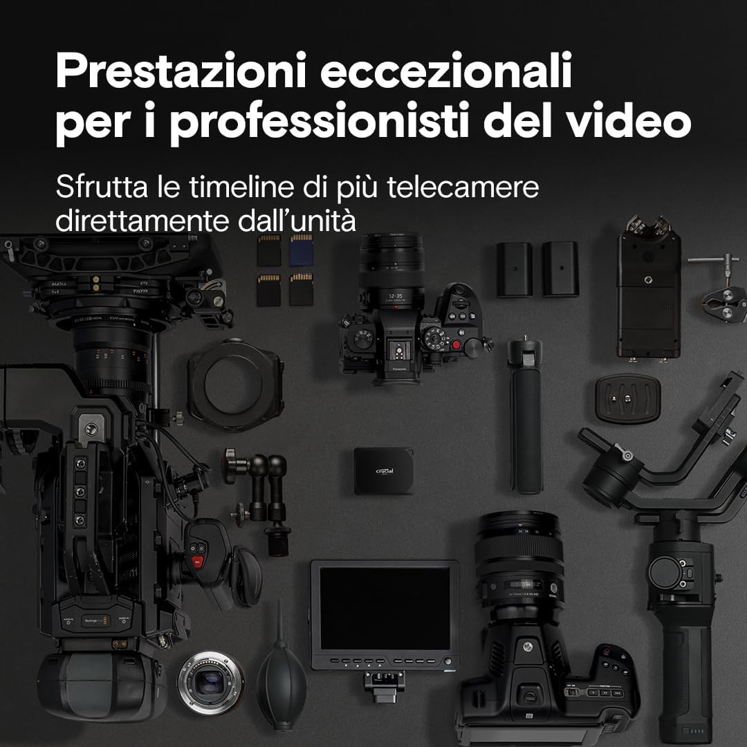 Crucial X10 Pro 2TB SSD Esterno Portatile USB-C 3.2 - immagine 2