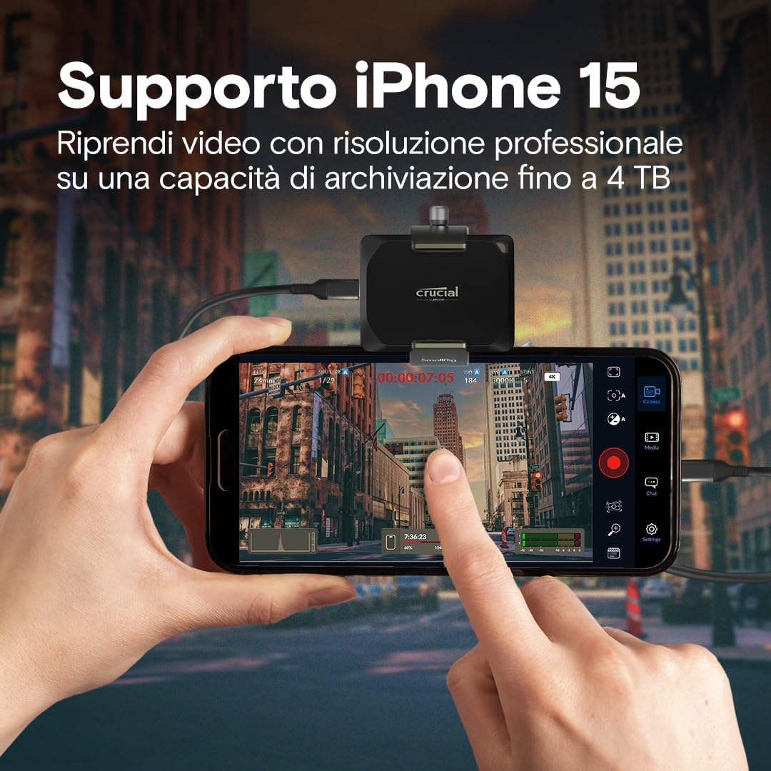 Crucial X10 Pro 2TB SSD Esterno Portatile USB-C 3.2 - immagine 4