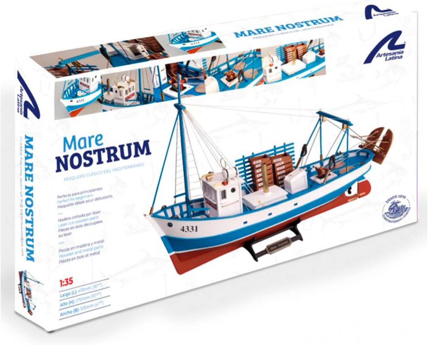 Artesanía Latina - Modellino Barca da Pesca Mare Nostrum - immagine 9