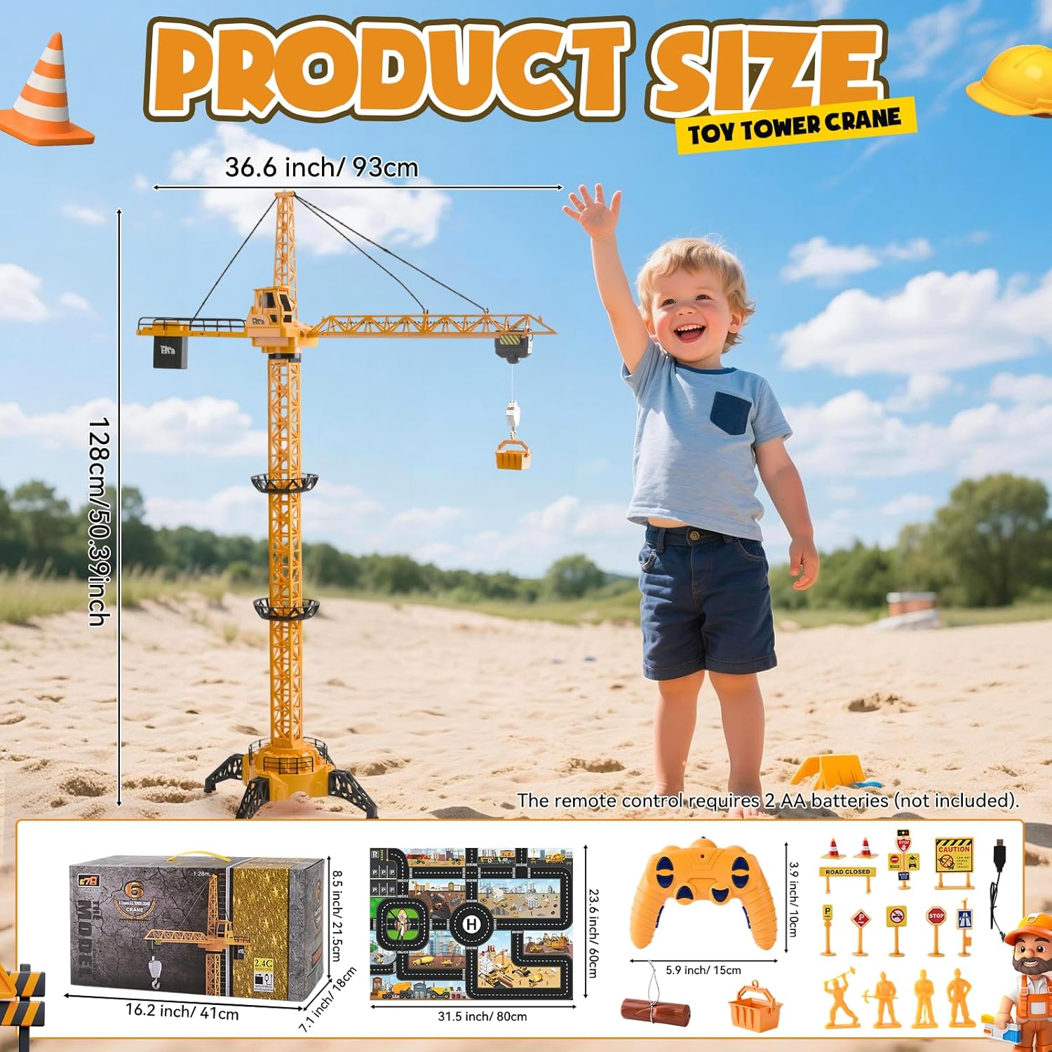 Gru a Torre RC 128 cm 6 Canali 2,4 GHz - immagine 2