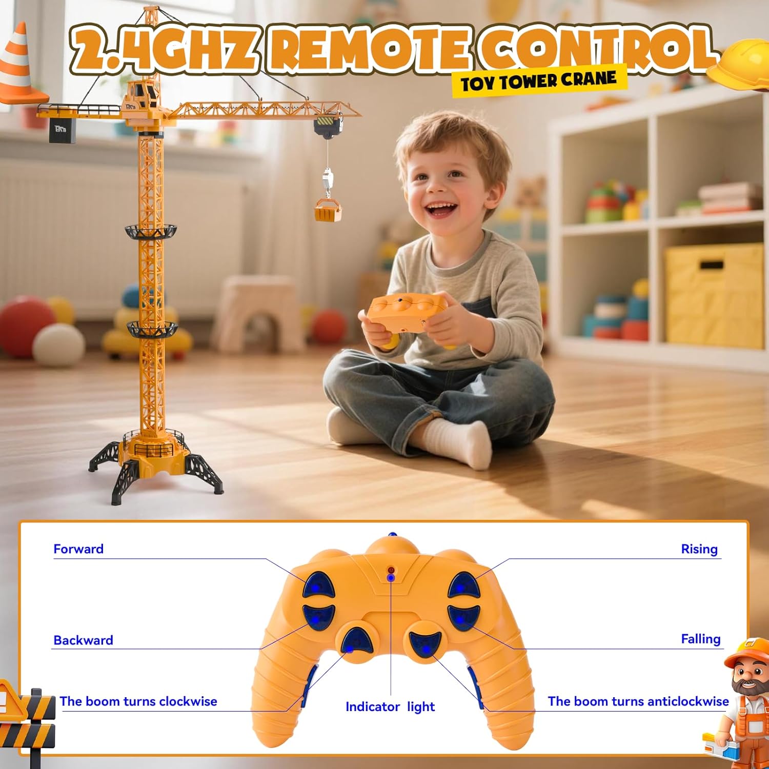 Gru a Torre RC 128 cm 6 Canali 2,4 GHz - immagine 5