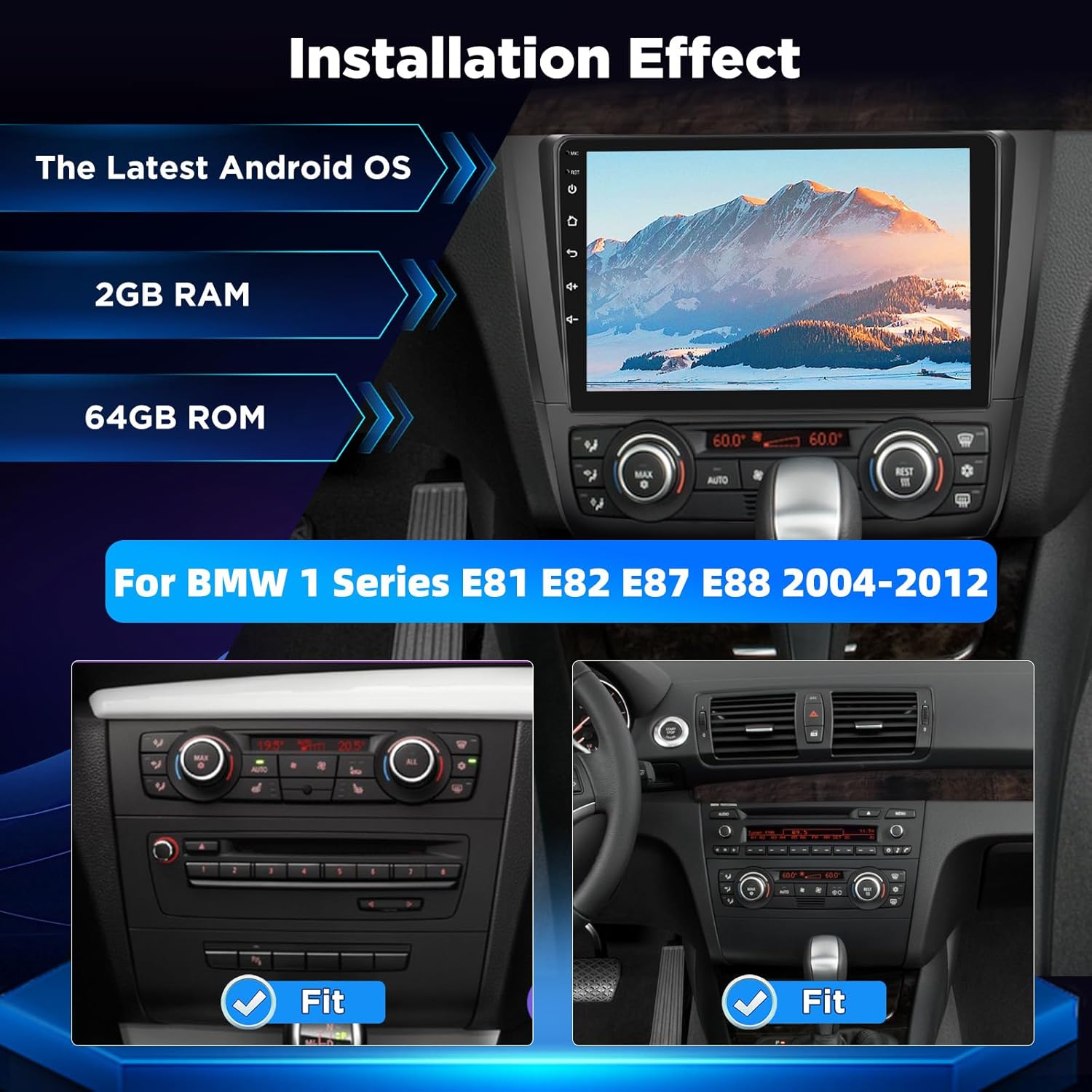Autoradio Android per BMW Serie 1 E81-E88 2004-2012 - immagine 2