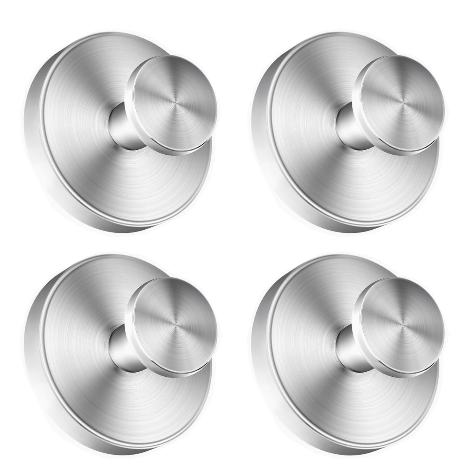 Gancio a Ventosa 4 Pezzi - Portasciugamani Argentato