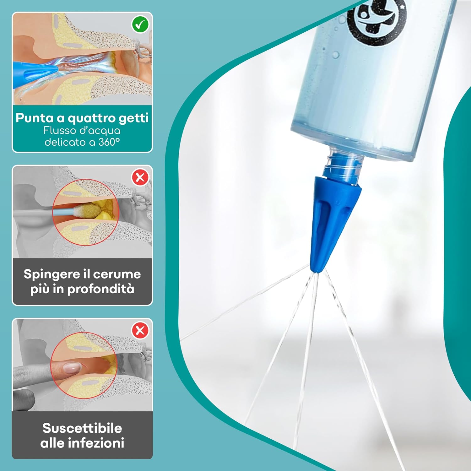 Medi Grade Kit Pulisci Orecchie e Rimozione Cerume - immagine 4