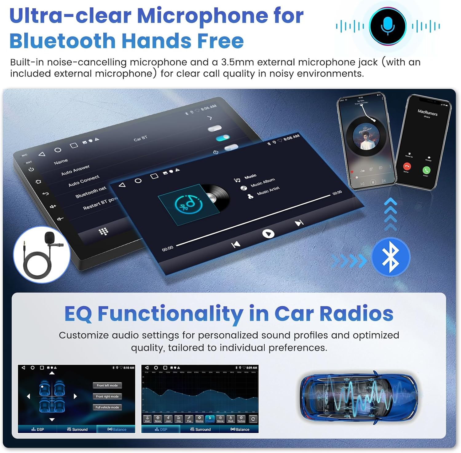 Inefala Autoradio Android per Peugeot 107/Aygo/C1 10" 2G+64G - immagine 4