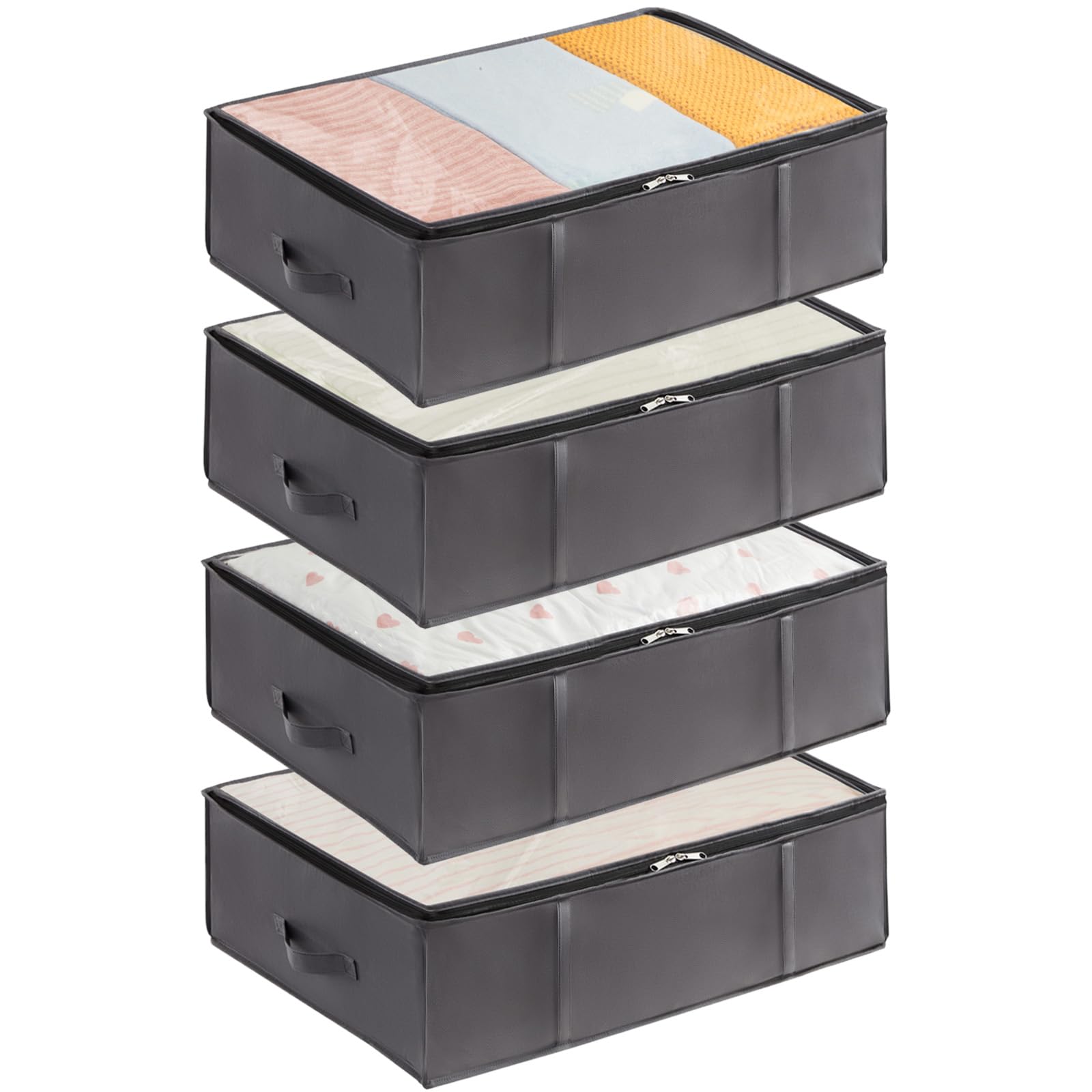 Lifewit 4 Scatole Sottoletto 40L, Grigio