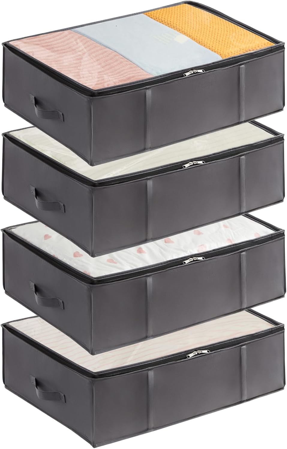 Lifewit 4 Scatole Sottoletto 40L, Grigio - immagine 1