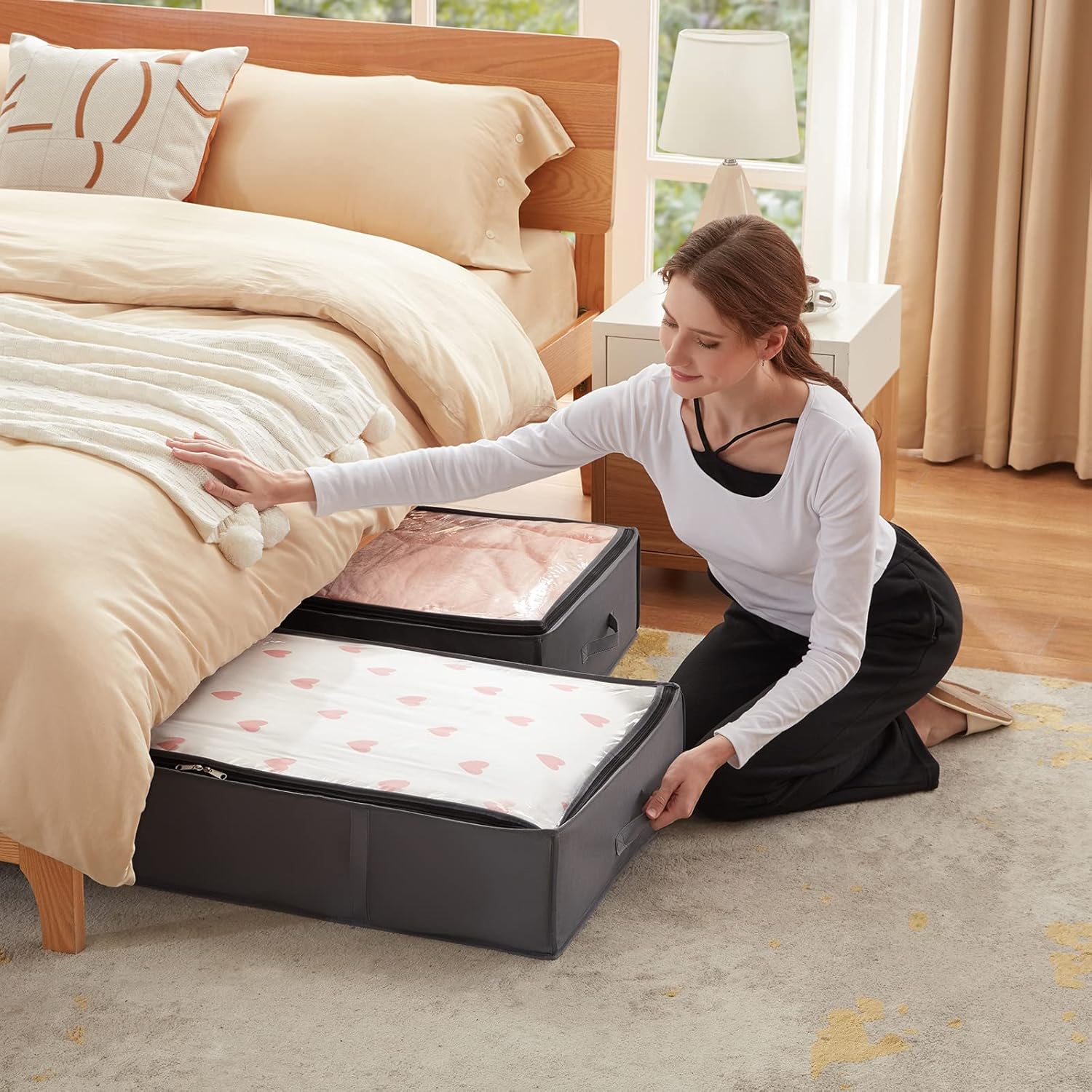 Lifewit 4 Scatole Sottoletto 40L, Grigio - immagine 7