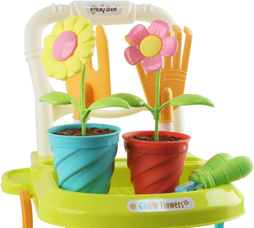 deAO Set Giardinaggio e Carrello Gioco 26 Pezzi - immagine 5