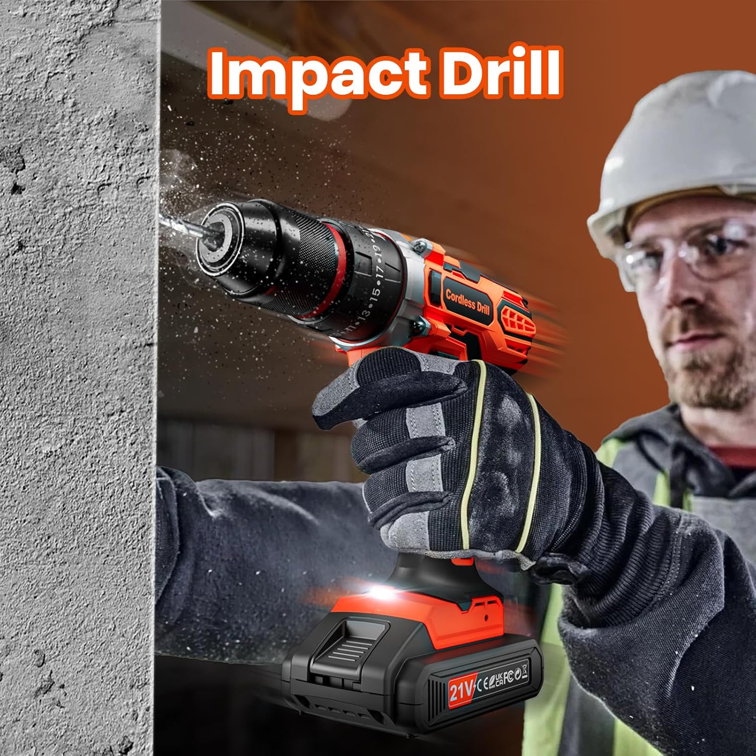 Avvitatore a Batteria 21V 45Nm con 2 Batterie 2.0Ah - immagine 2