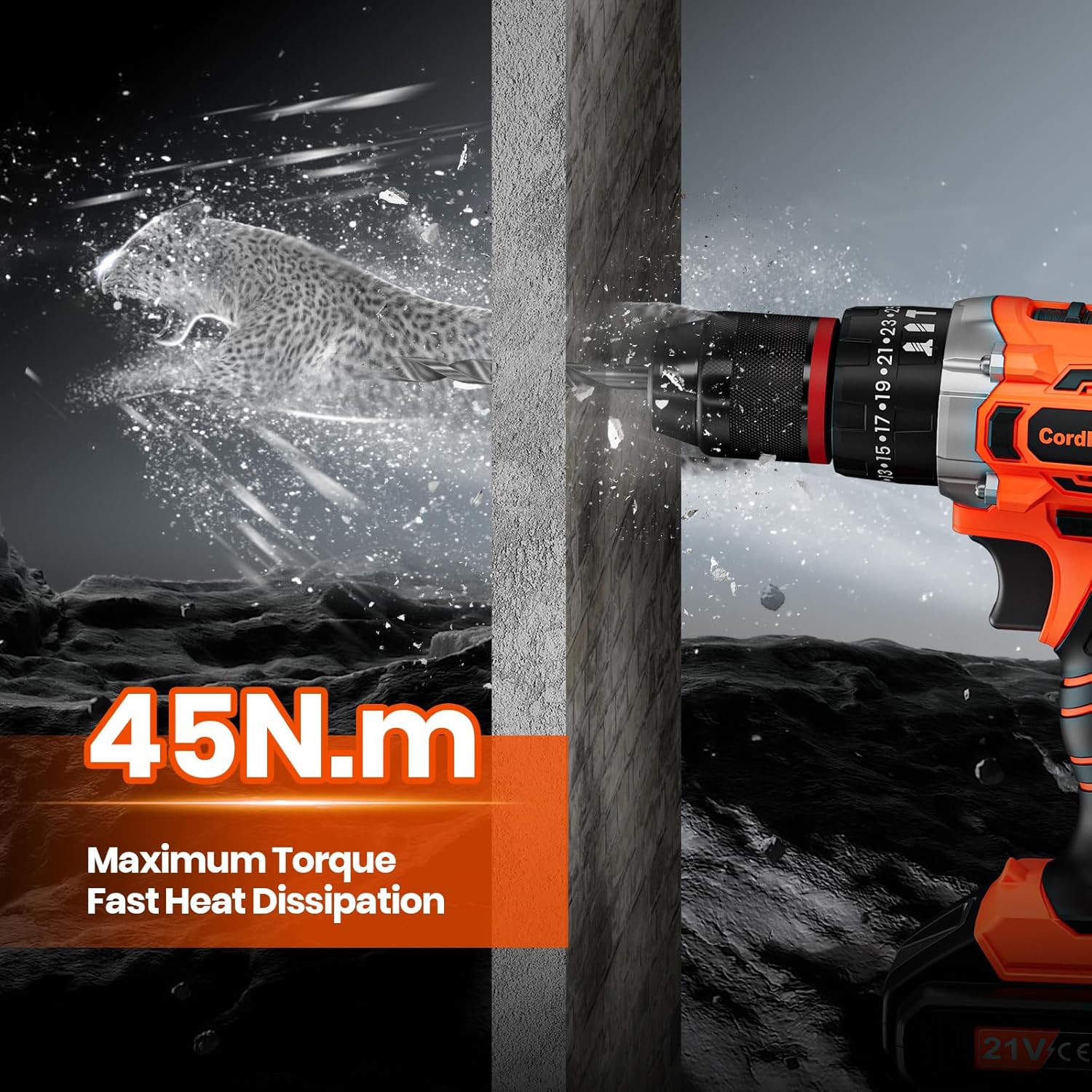 Avvitatore a Batteria 21V 45Nm con 2 Batterie 2.0Ah - immagine 6