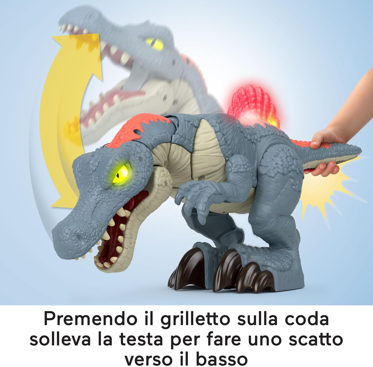 Imaginext Jurassic World - Ultra Snap Spinosaurus 20cm - immagine 4