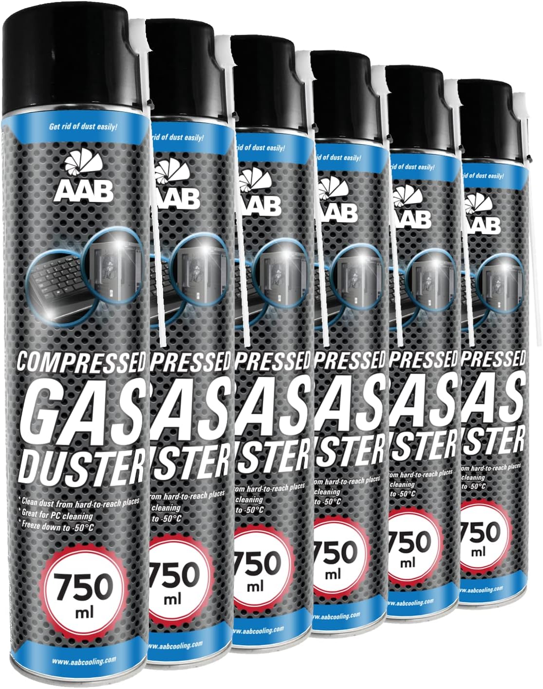 AAB Bombolette Spray Aria Compressa 750ml (6 pezzi) - immagine 1