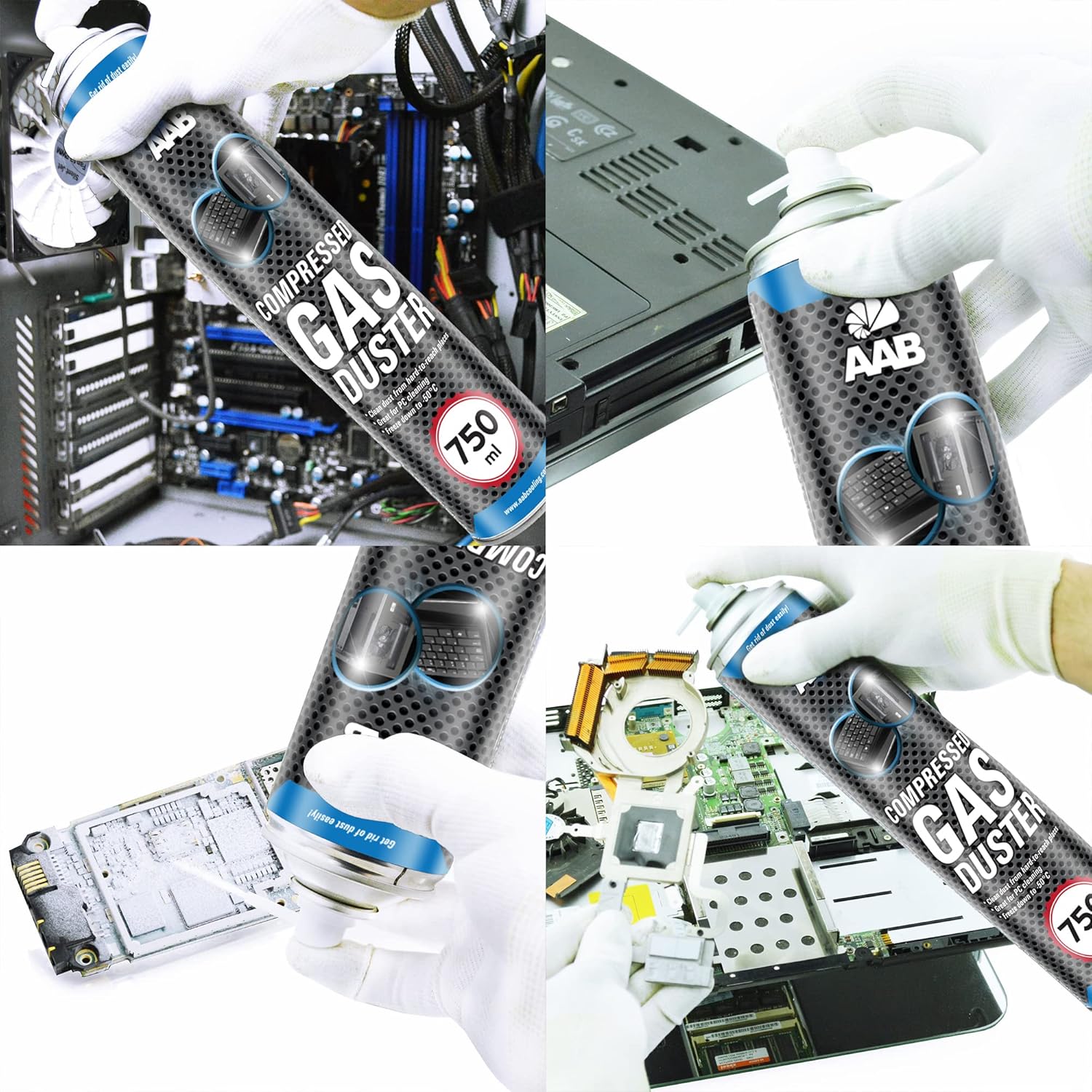 AAB Bombolette Spray Aria Compressa 750ml (6 pezzi) - immagine 6