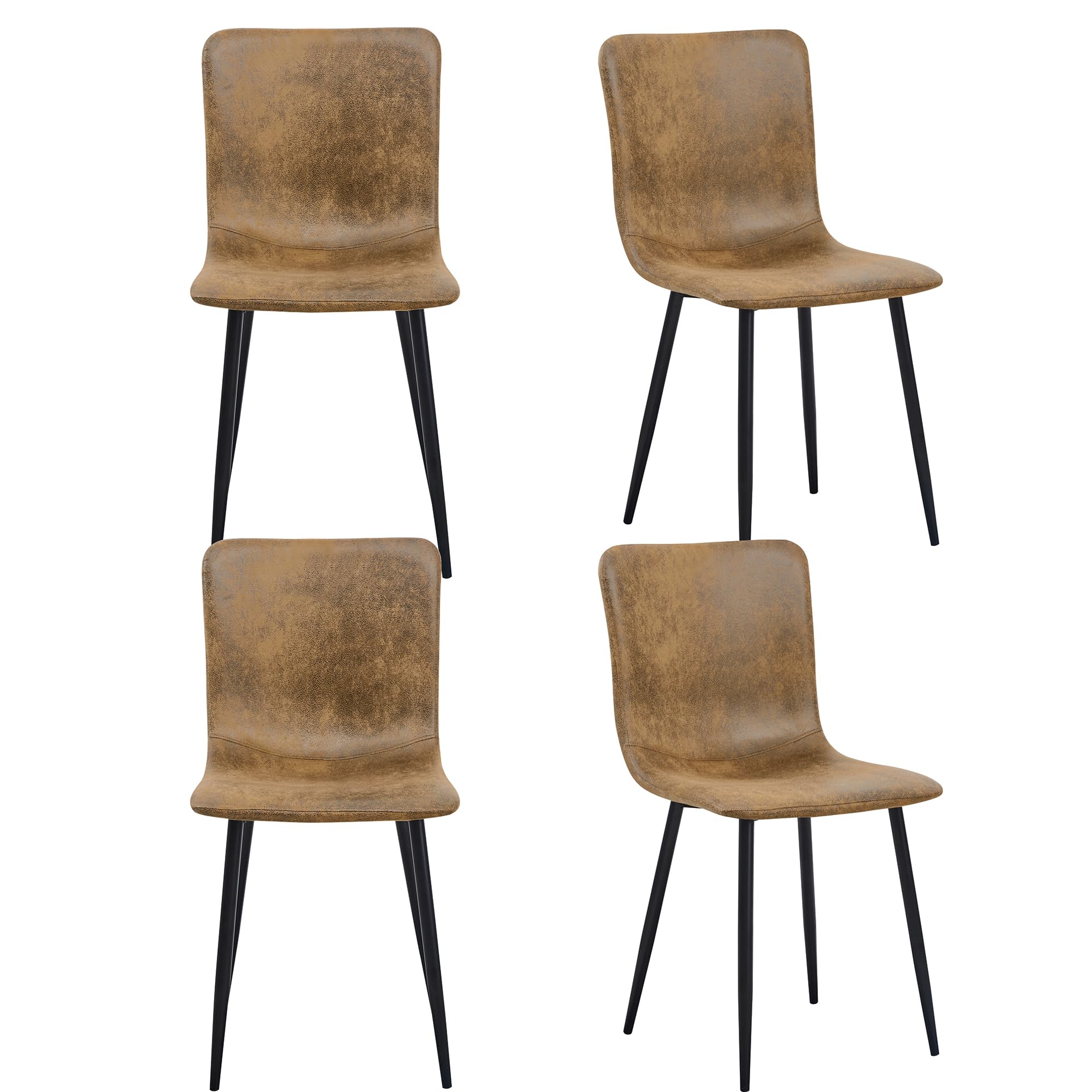 Furniturer Set 4 Sedie Pranzo Vintage 40x38x86 cm