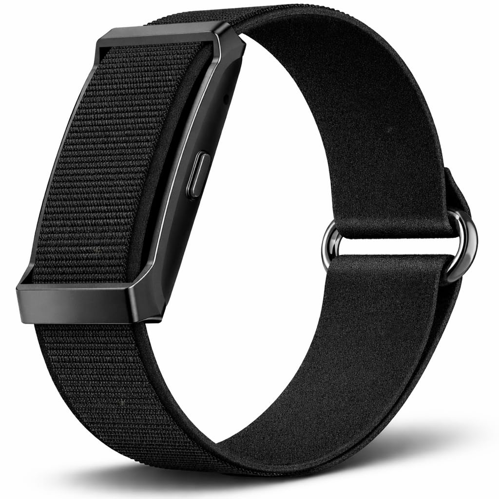 Smart Band, Braccialetto Fitness senza Schermo con GPS, Cardiofrequenzimetro, SPO₂, Monitoraggio Sonno, Notifiche, Impermeabile, 2 Cinturini Nero + Arancione