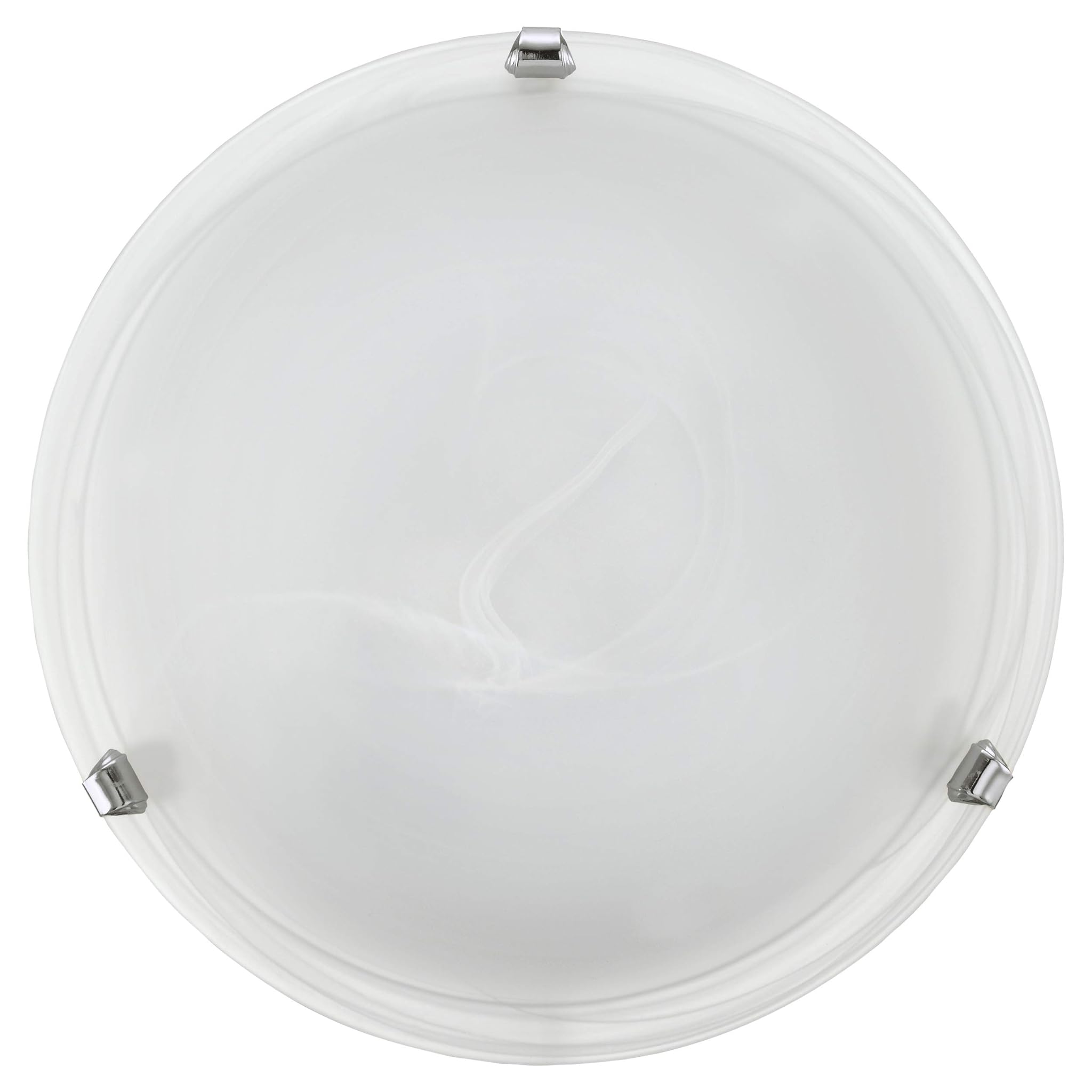Eglo Salome Lampada da soffitto classica, lampada da soggiorno in metallo e vetro alabastro, lampada da cucina in colore cromato, bianco, lampada da corridoio con attacco E27, diametro 30 cm