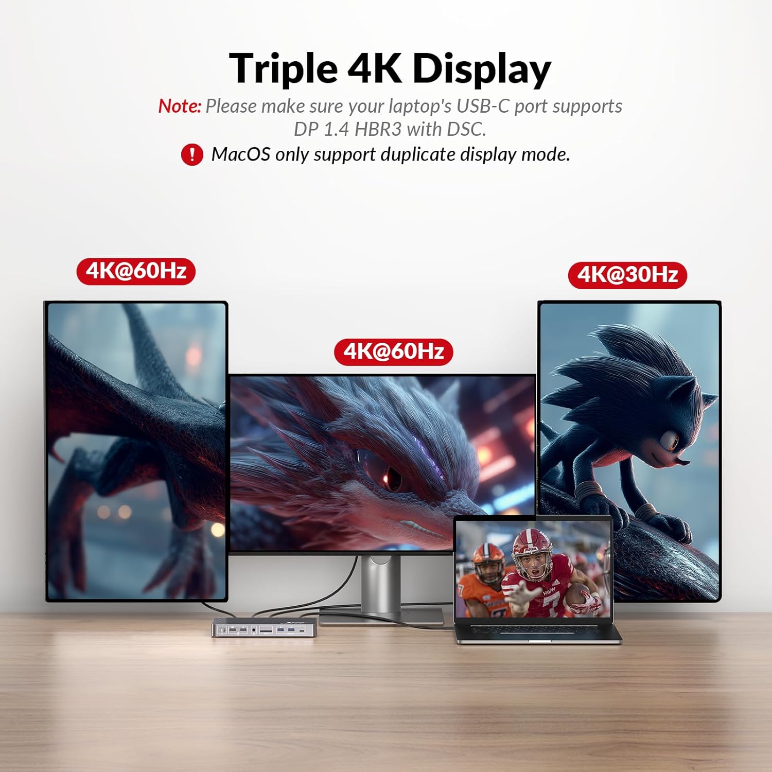 Docking Station 13-in-1 Triple Display 4K HDMI - immagine 7