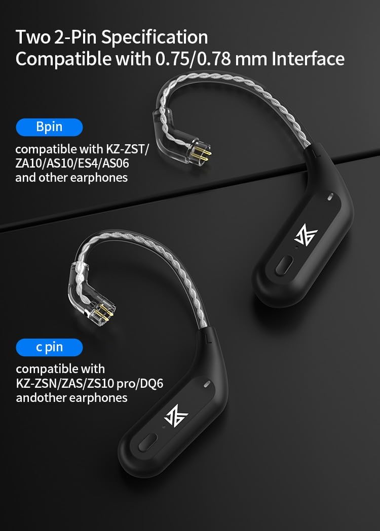 KZ AZ09 - Cavo Adattatore Wireless Bluetooth 5.2 Pin C - immagine 5