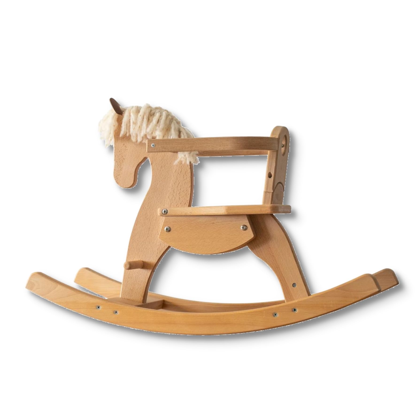 Rülke Holzspielzeug- Cavallo a Dondolo, Colore Naturale, 50083