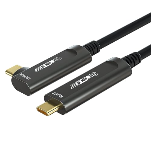 Geohn.g Cavo Fibra Ottica USB-C a USB-C 15m Angolo Retto