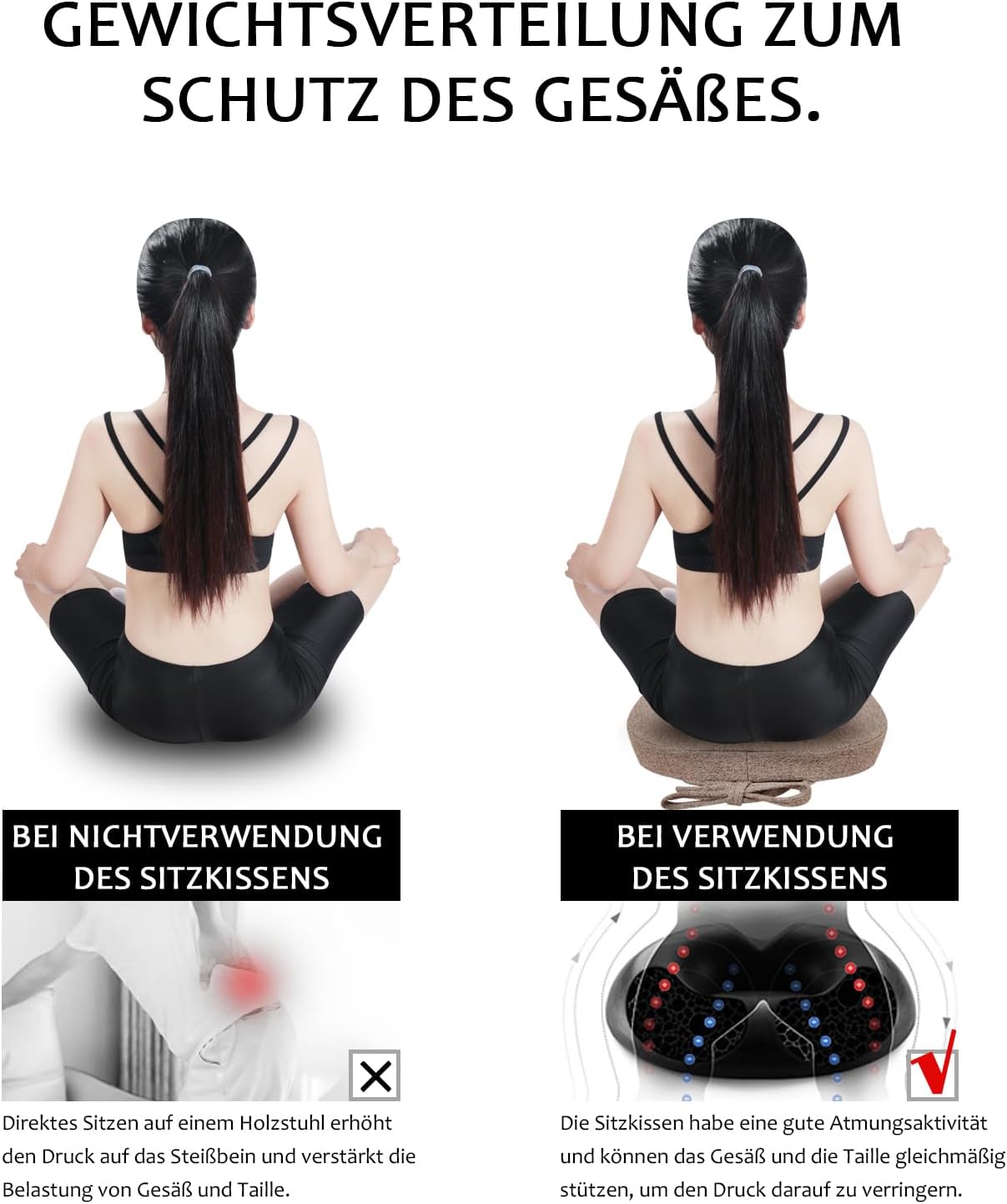 Ruixuan Cuscino per Sedia Semicircolare, 4 Pezzi - immagine 2