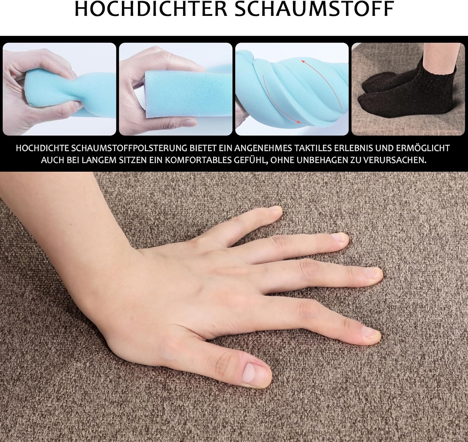 Ruixuan Cuscino per Sedia Semicircolare, 4 Pezzi - immagine 4