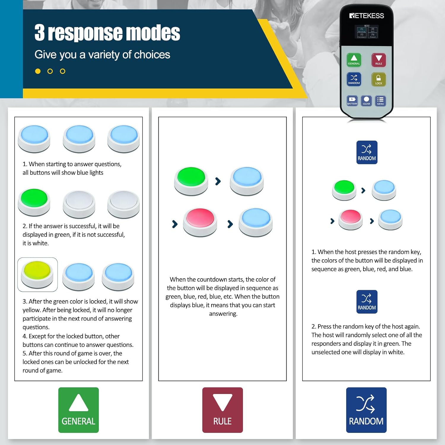 Retekess TM102 Sistema di Risposta Wireless - immagine 4
