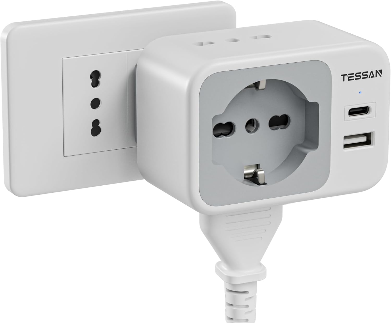 Tessan Presa Multipla con USB C 15W 2500W - immagine 1