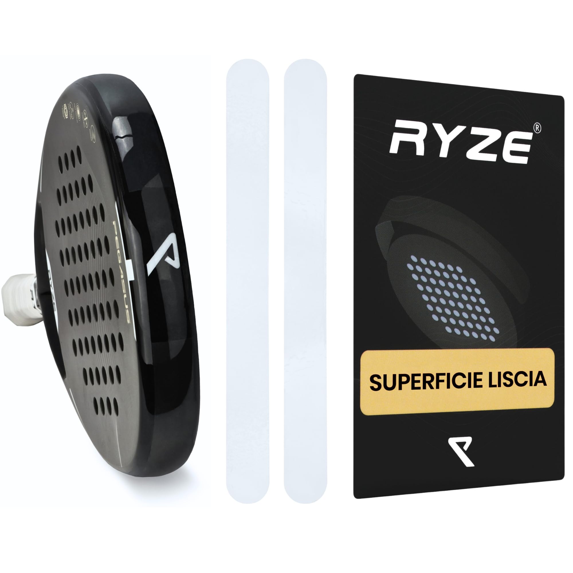 RYZE Protezione Racchetta Padel Trasparente (2 pezzi)