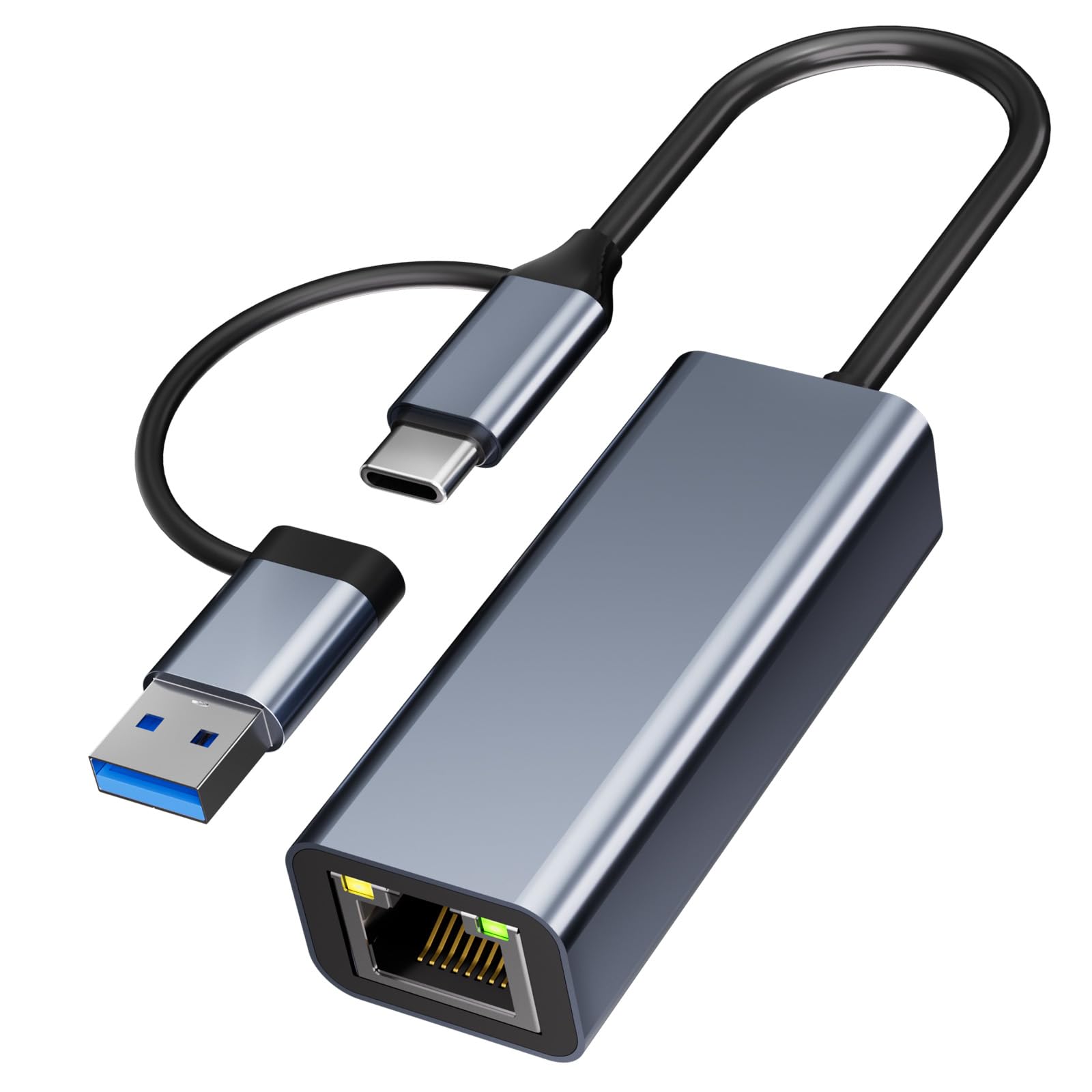 Adattatore USB Ethernet 1000Mbps 2-in-1