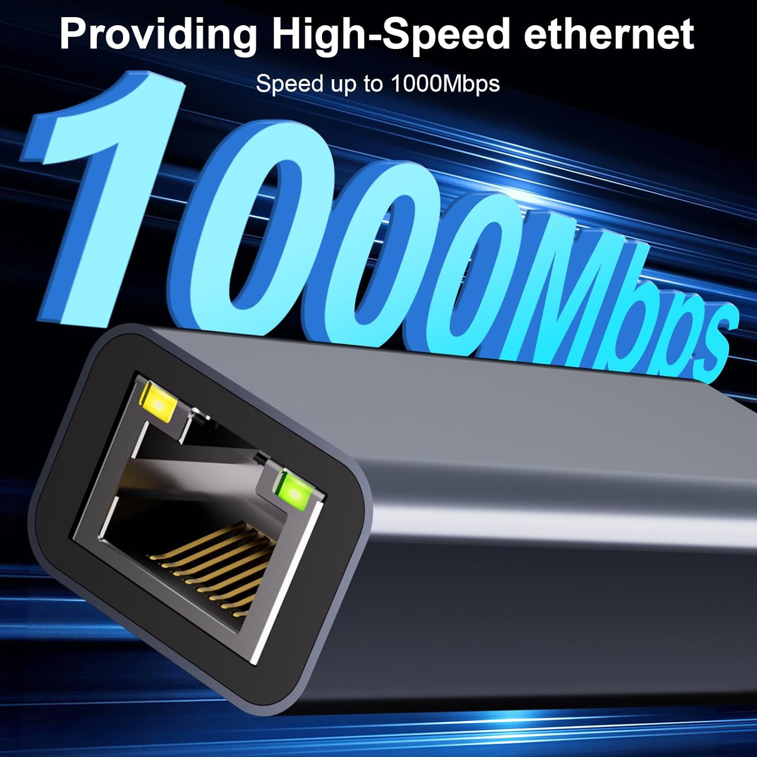 Adattatore USB Ethernet 1000Mbps 2-in-1 - immagine 2