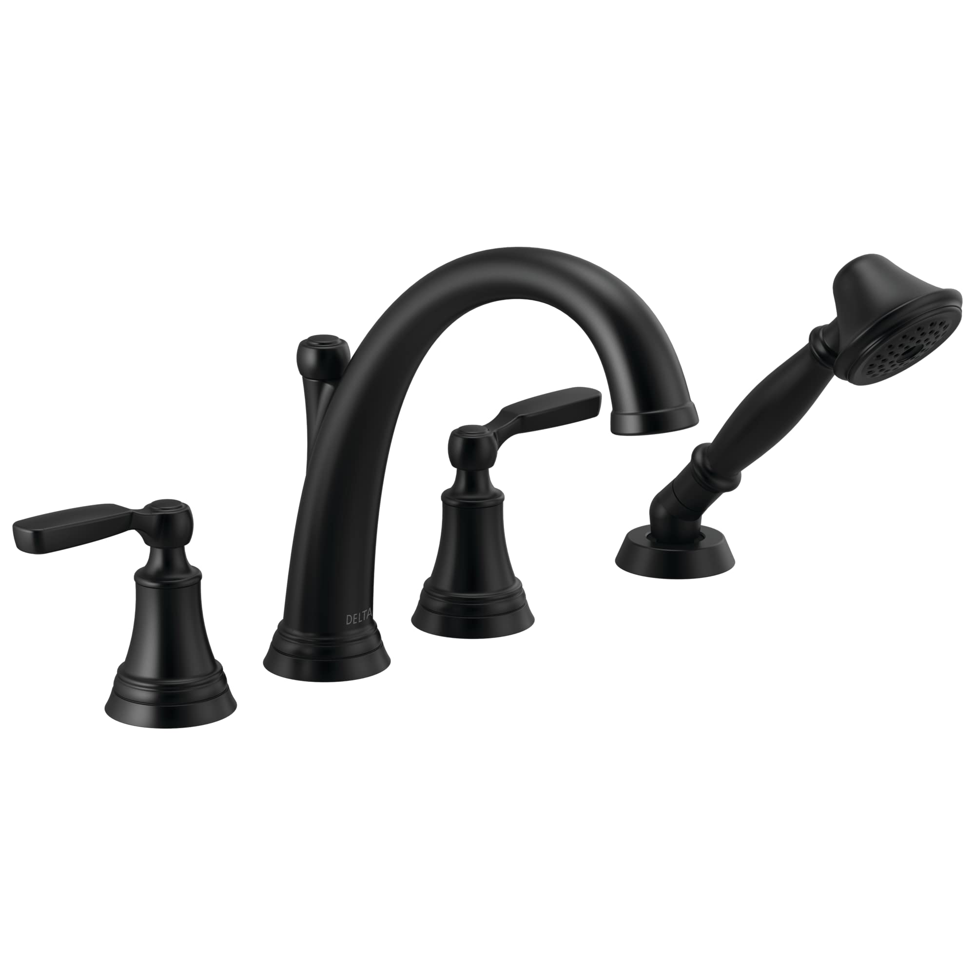 DELTA Faucet T4732-BL Woodhurst Roman Vasca da bagno, nero opaco