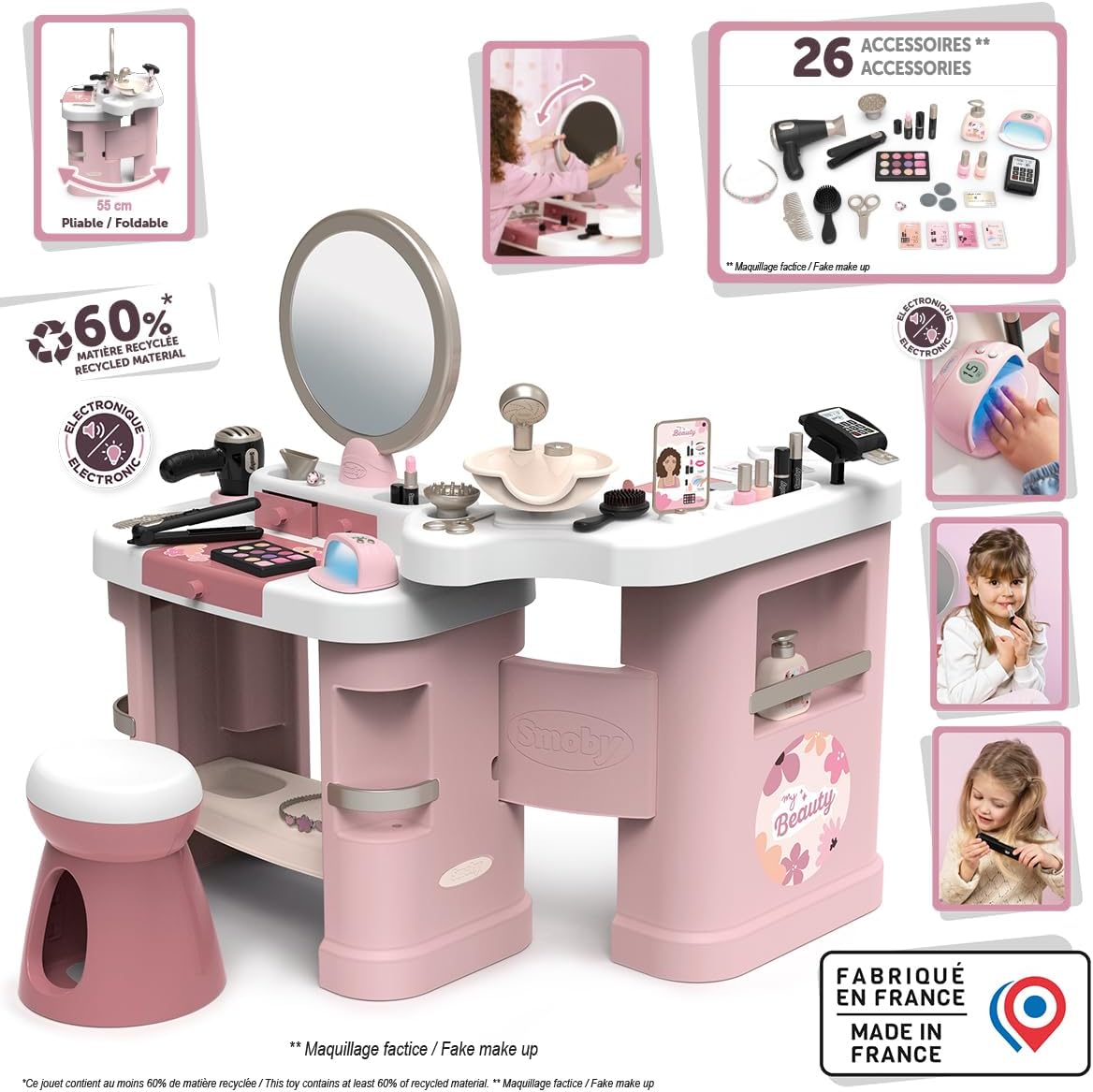 Smoby - My Beauty Center 3 in 1, 26 Accessori - immagine 2