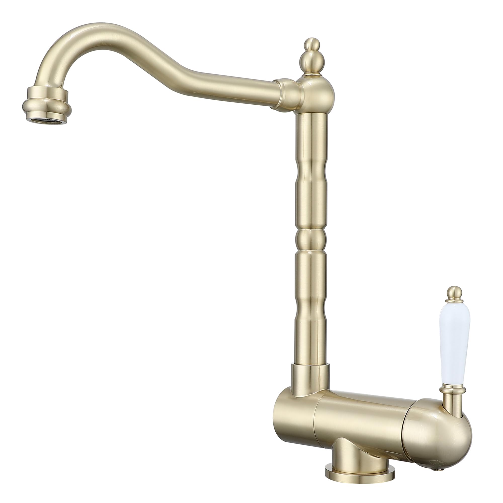 Rubinetto Sottofinestra Oro Spazzolato Pieghevole